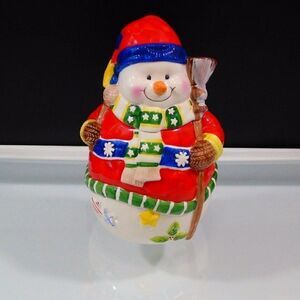 Christmas Snowman Large Cookie Jar